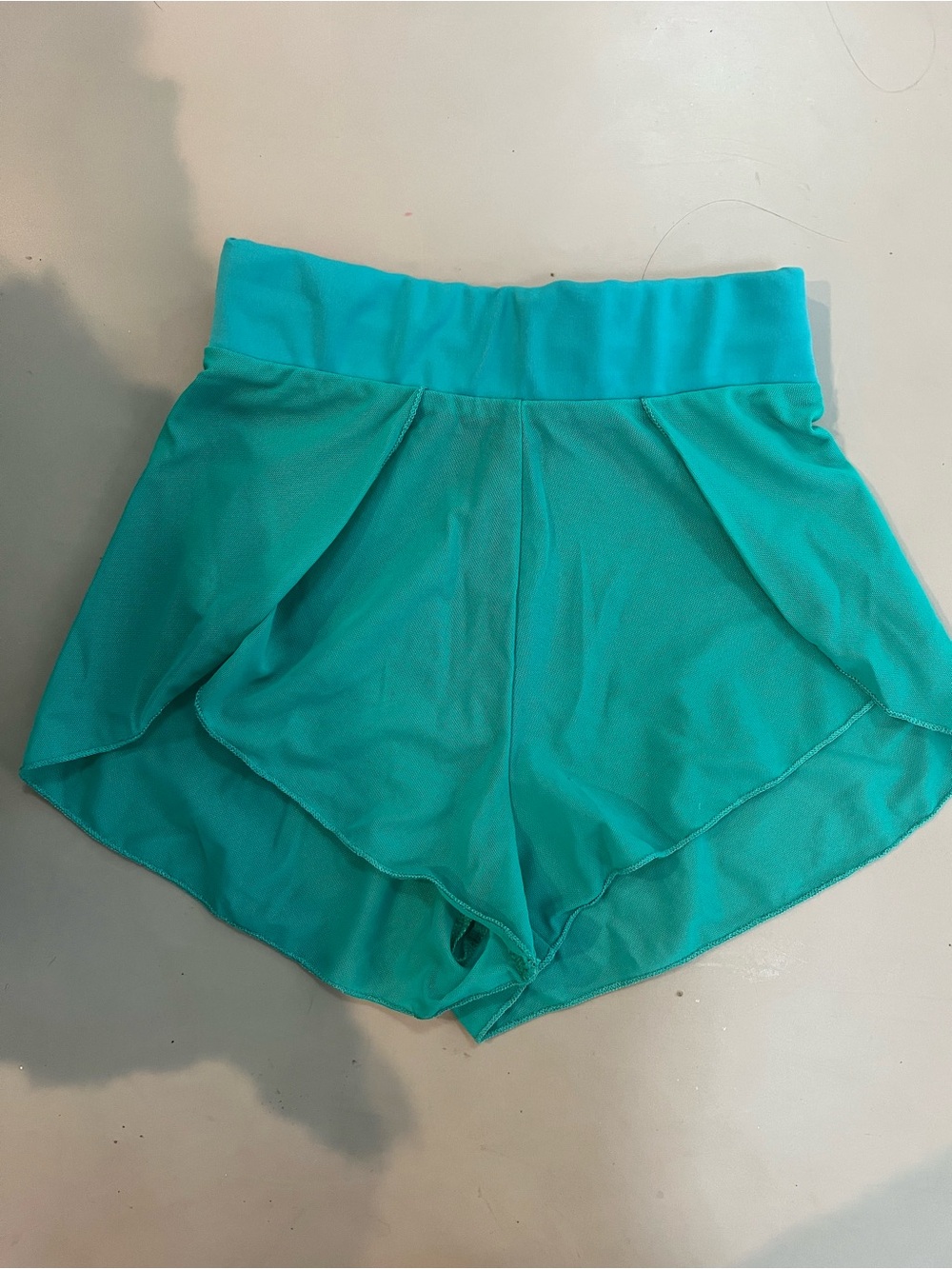 Girls' Active Wrap-Layer Shorts in Teal